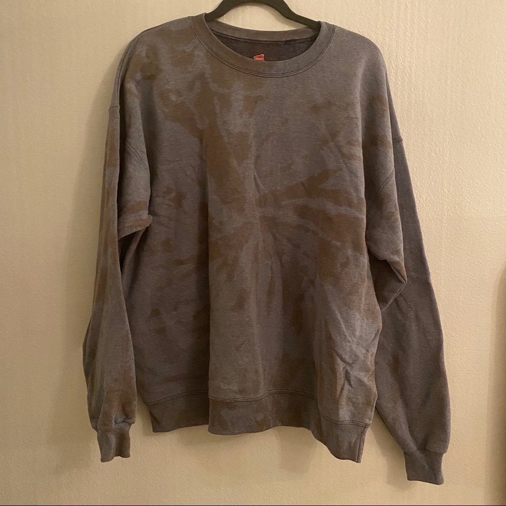 HANES BLEACH DYED SWEATSHIRT